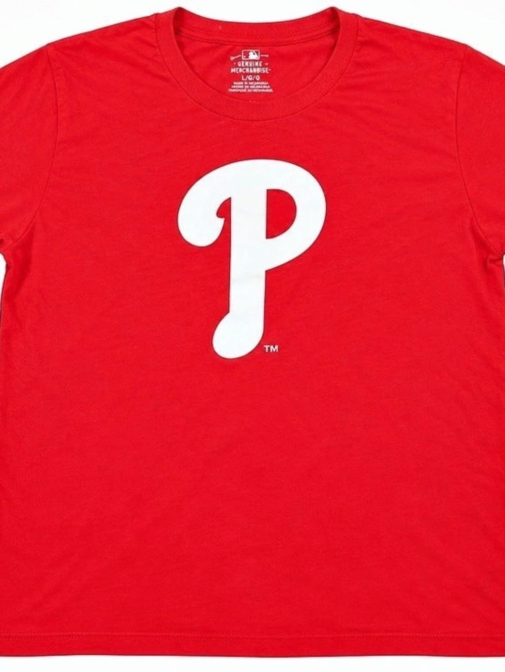 Philadelphia Phillies P Logo T-Shirt Logo Tee Boys 14/16 Red Like New